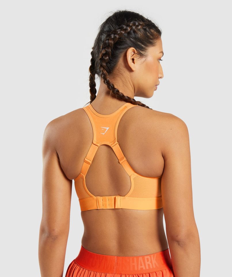 Women's Gymshark Open Back Sports Bra Orange | NZ 5UMTQH